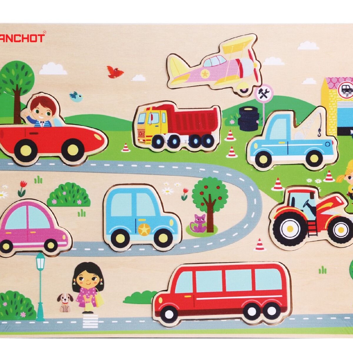 Puzzle en bois véhicule