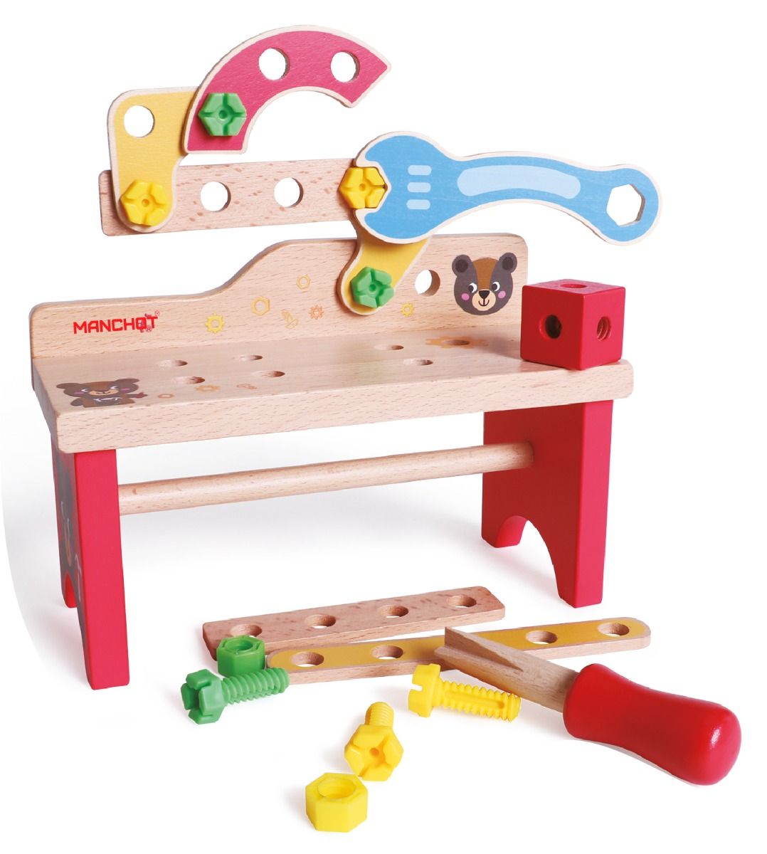 Table à outils en bois - jouet d'éducation Montessori