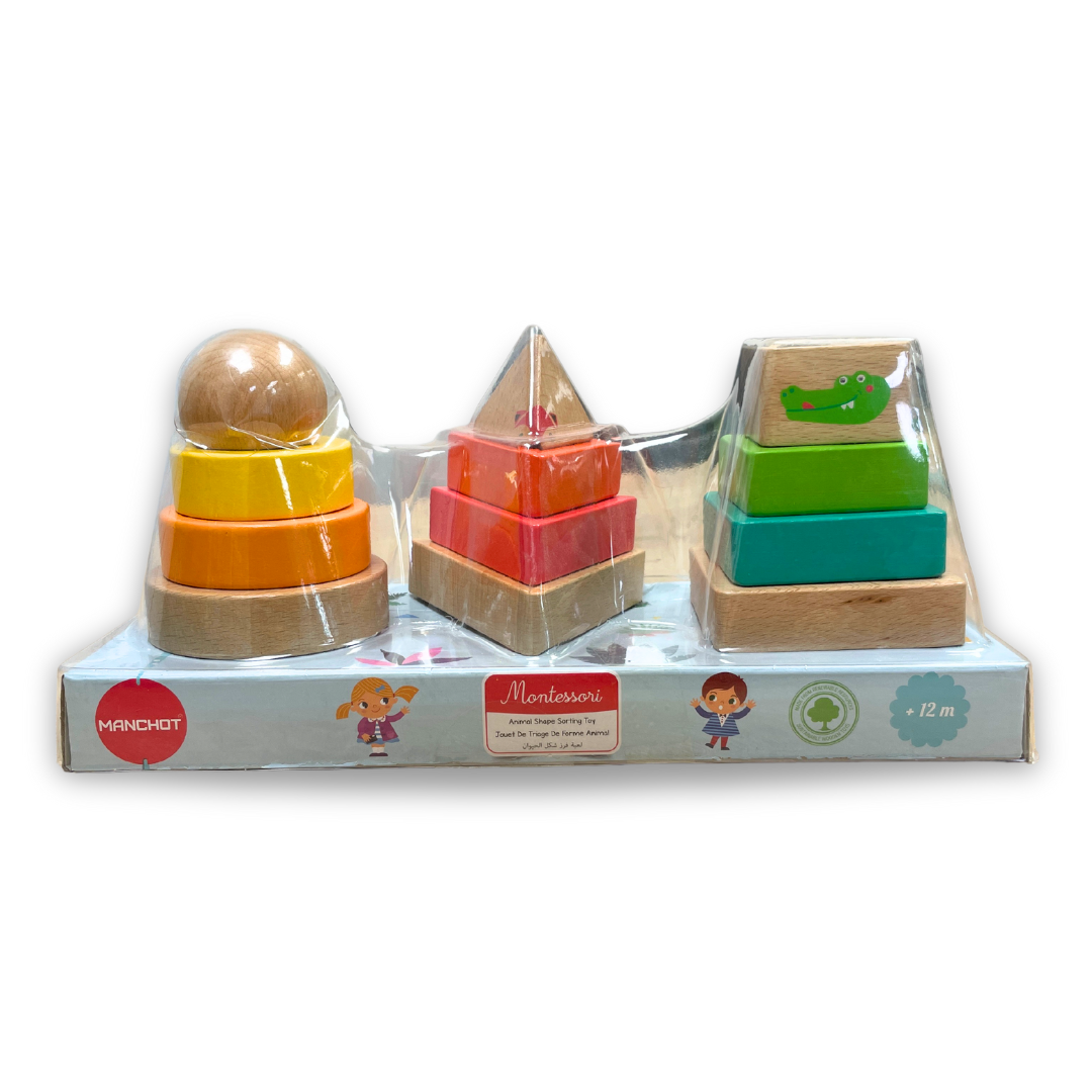 Animal Shape Sorting Toy - Montessori Educational Game - Ages 1+
