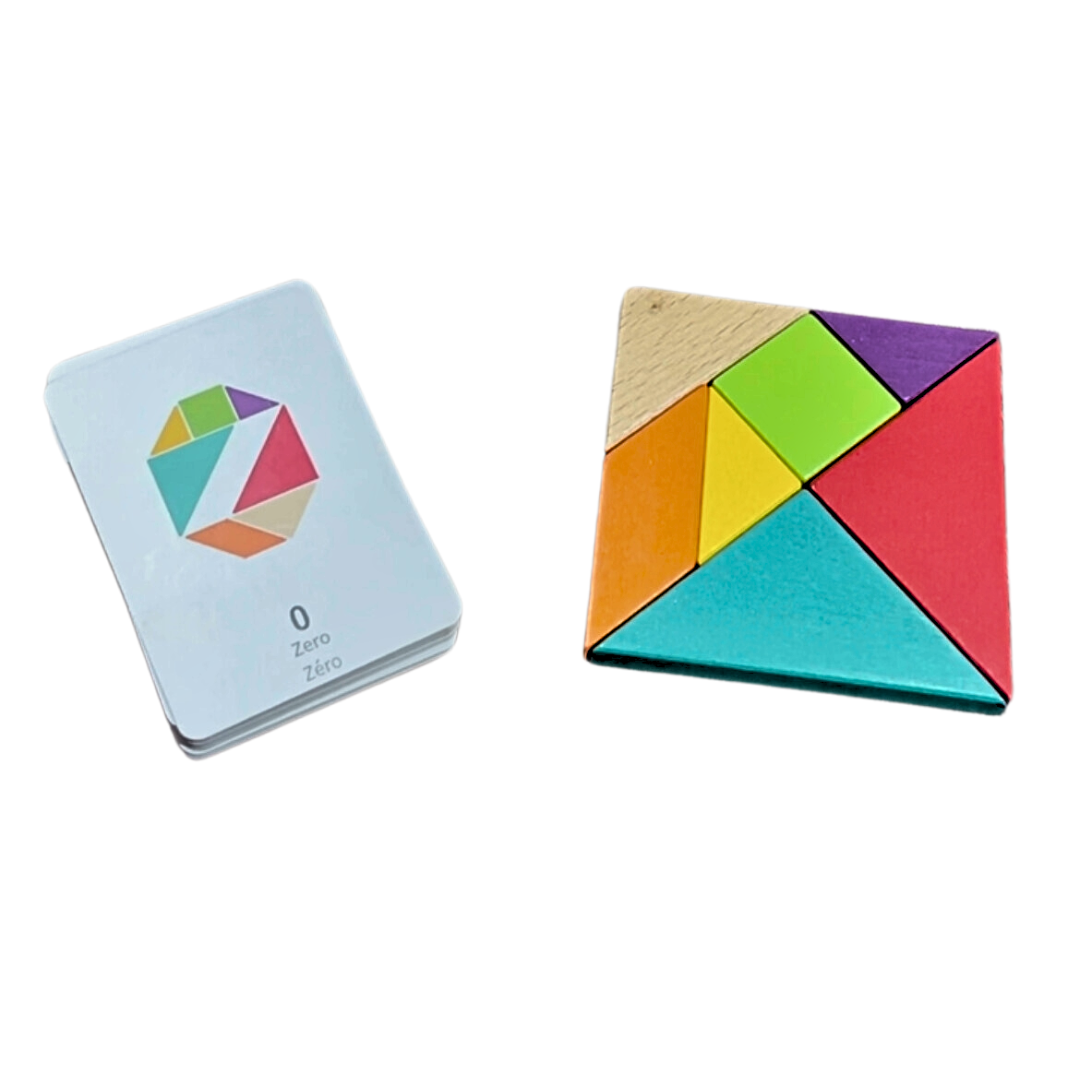 Puzzles de tangram en bois - jeu éducatif Montessori
