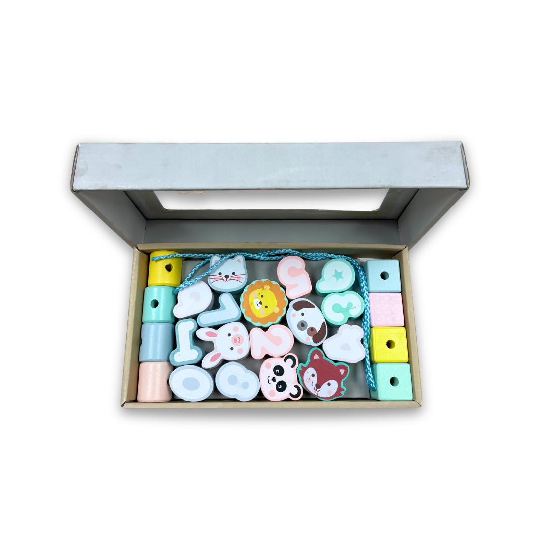 Perles d'animaux en bois