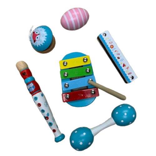 Collection de 6 instruments de musique Montessori en bois