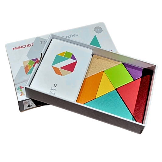 Puzzles de tangram en bois - jeu éducatif Montessori
